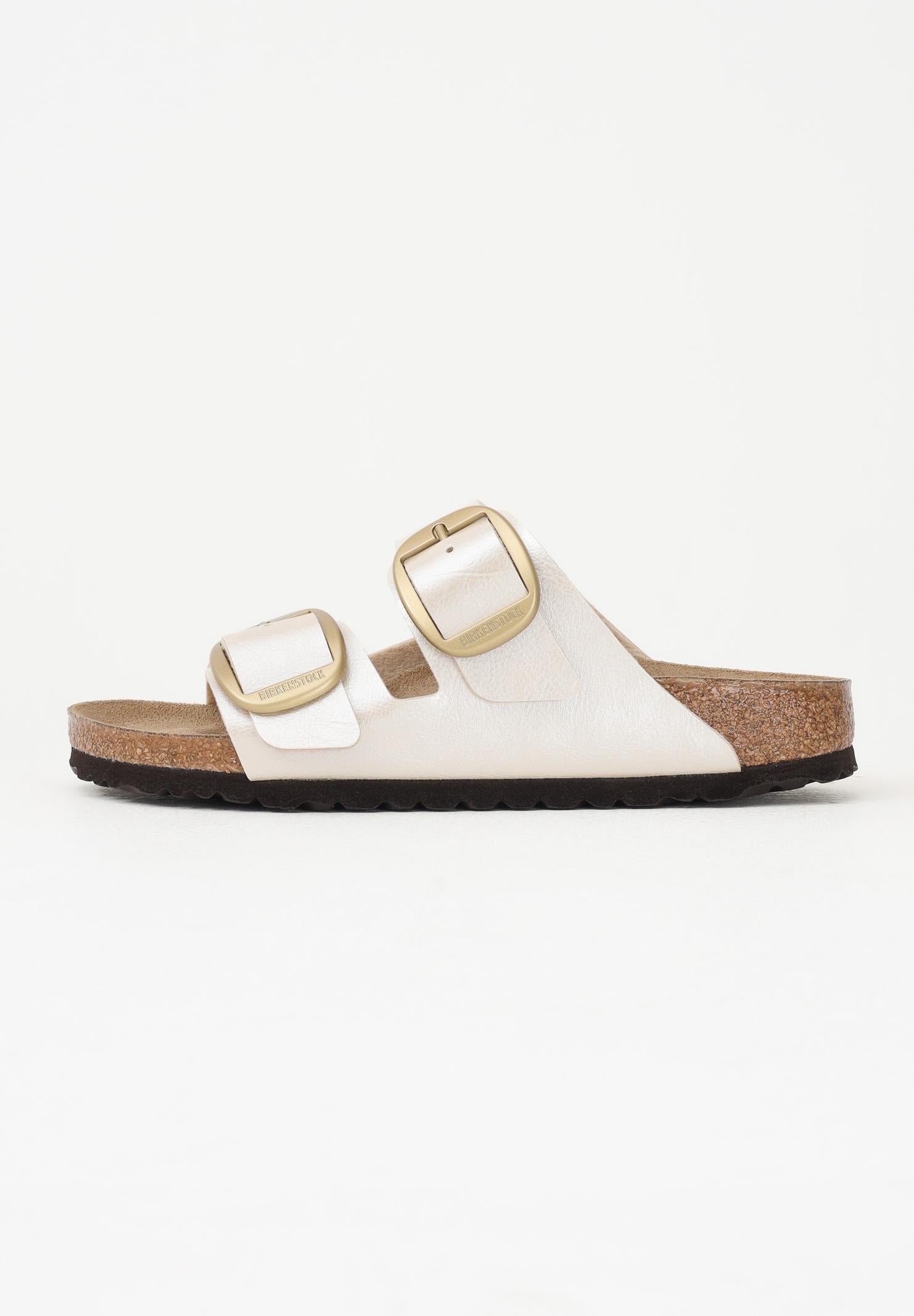 BIRKENSTOCK Ciabatte Arizona Big Buckle Birko-Flor bianco perla da donna 1020021 . BIRKENSTOCK 
