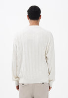 CALVIN KLEIN JEANS Maglioncino girocollo panna da uomo con logo LV04RE301GYAS . CALVIN KLEIN JEANS 