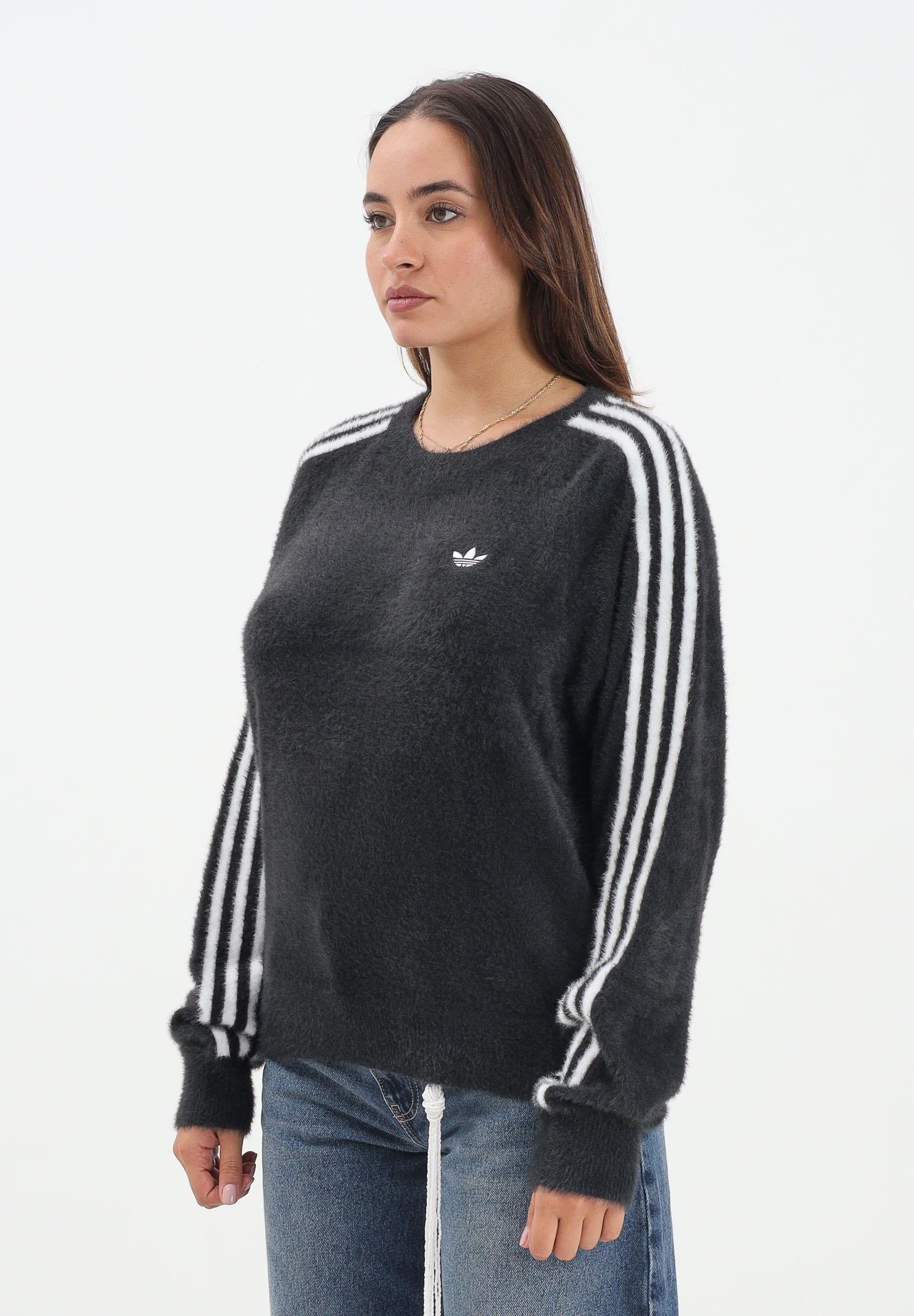 ADIDAS ORIGINALS Maglioncino girocollo Adicolor Holiday Knit nero da donna JX7813  ADIDAS ORIGINALS 