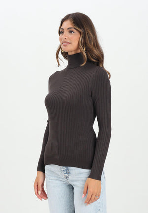 ONLY Maglioncino a collo alto marrone da donna 15165075 ChocolateTorte ONLY 