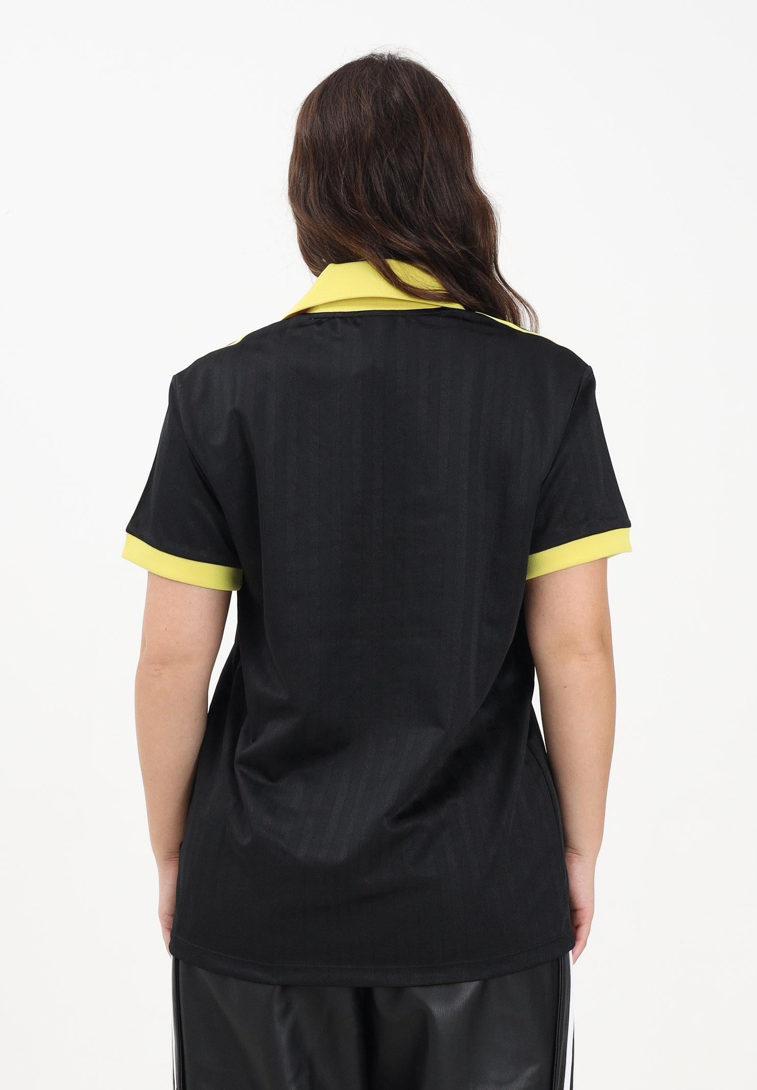 ADIDAS ORIGINALS Polo Graphic Football-Inspired Jersey nera da donna JW2562 . ADIDAS ORIGINALS 