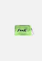 F**K Astuccio verde da donna con stampa logo FKWPOCHU VERDE F**K 