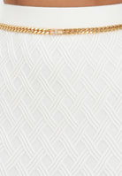 ELISABETTA FRANCHI Gonna midi in maglia avorio da donna GK20B56E2 360 ELISABETTA FRANCHI 