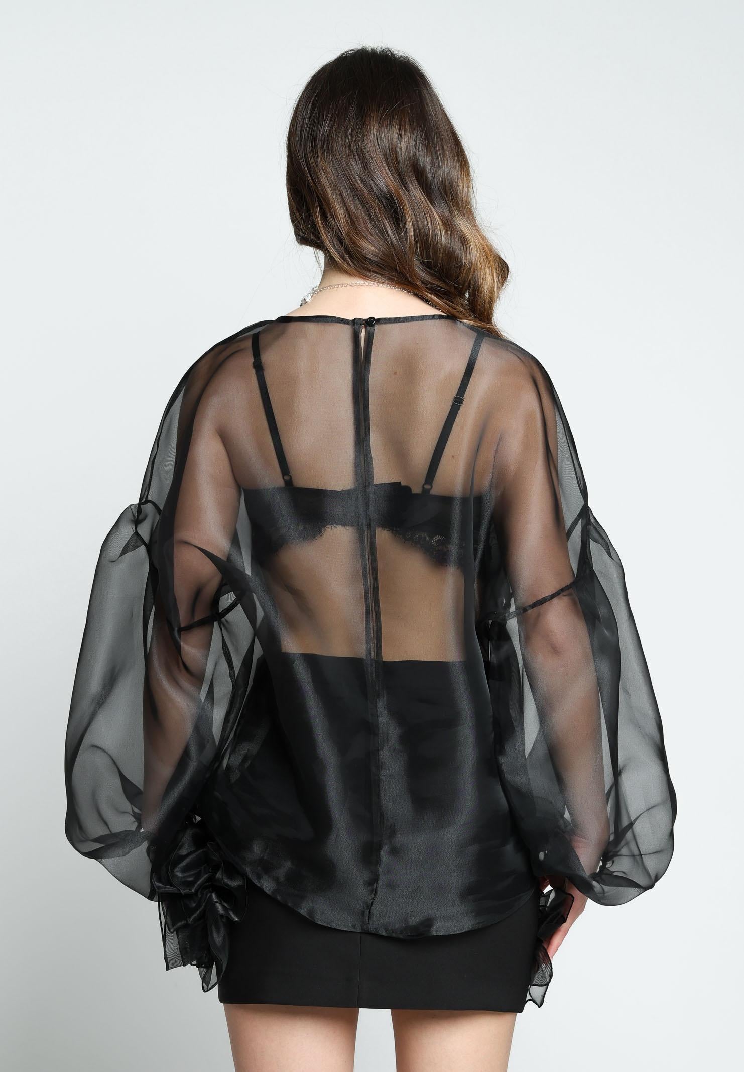 SANTAS Blusa LEMON PIE nera da donna PV25015 NERO SANTAS 