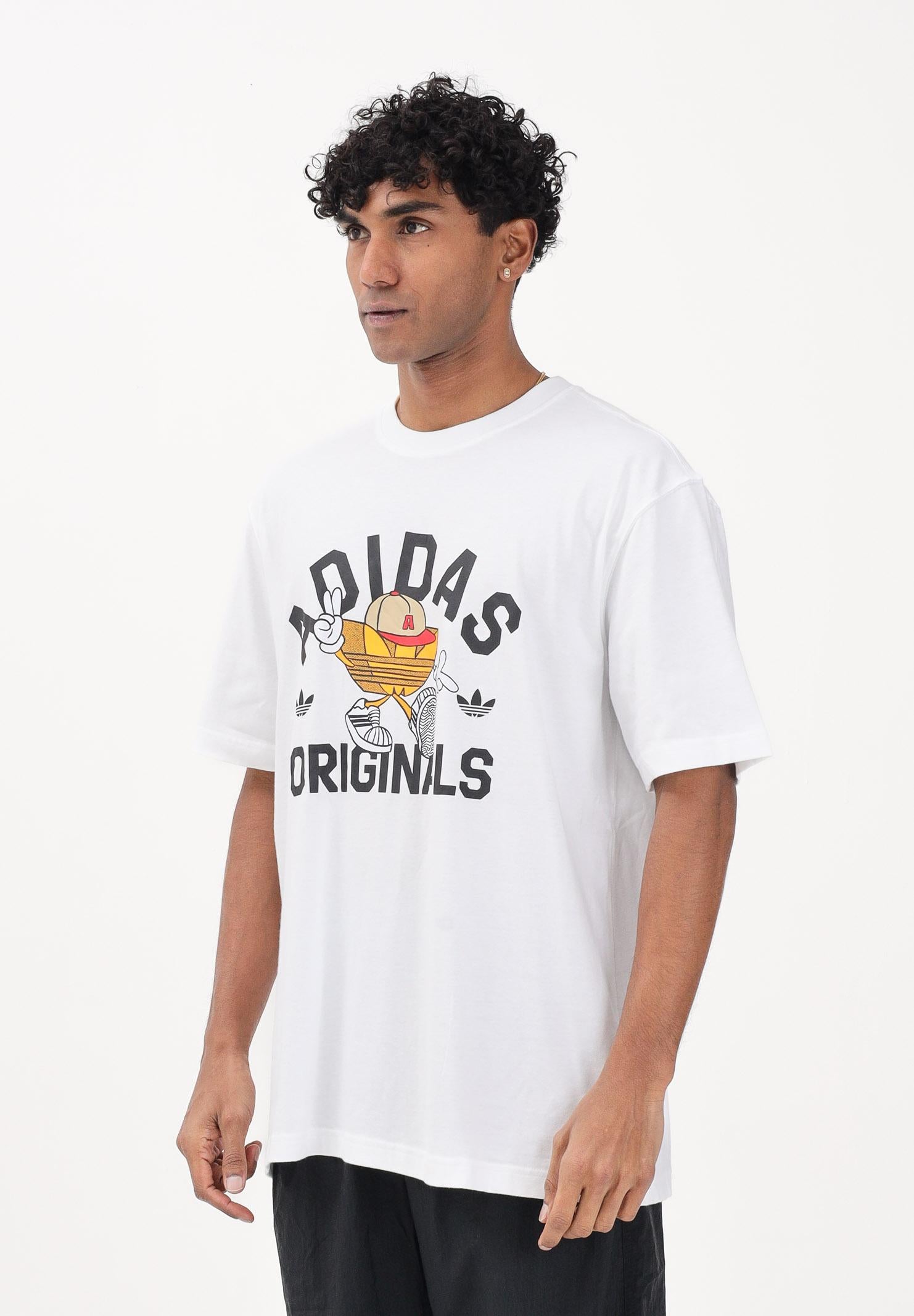 ADIDAS ORIGINALS T-shirt a manica corta Trefoil Series Character bianca da uomo KS7616 . ADIDAS ORIGINALS 