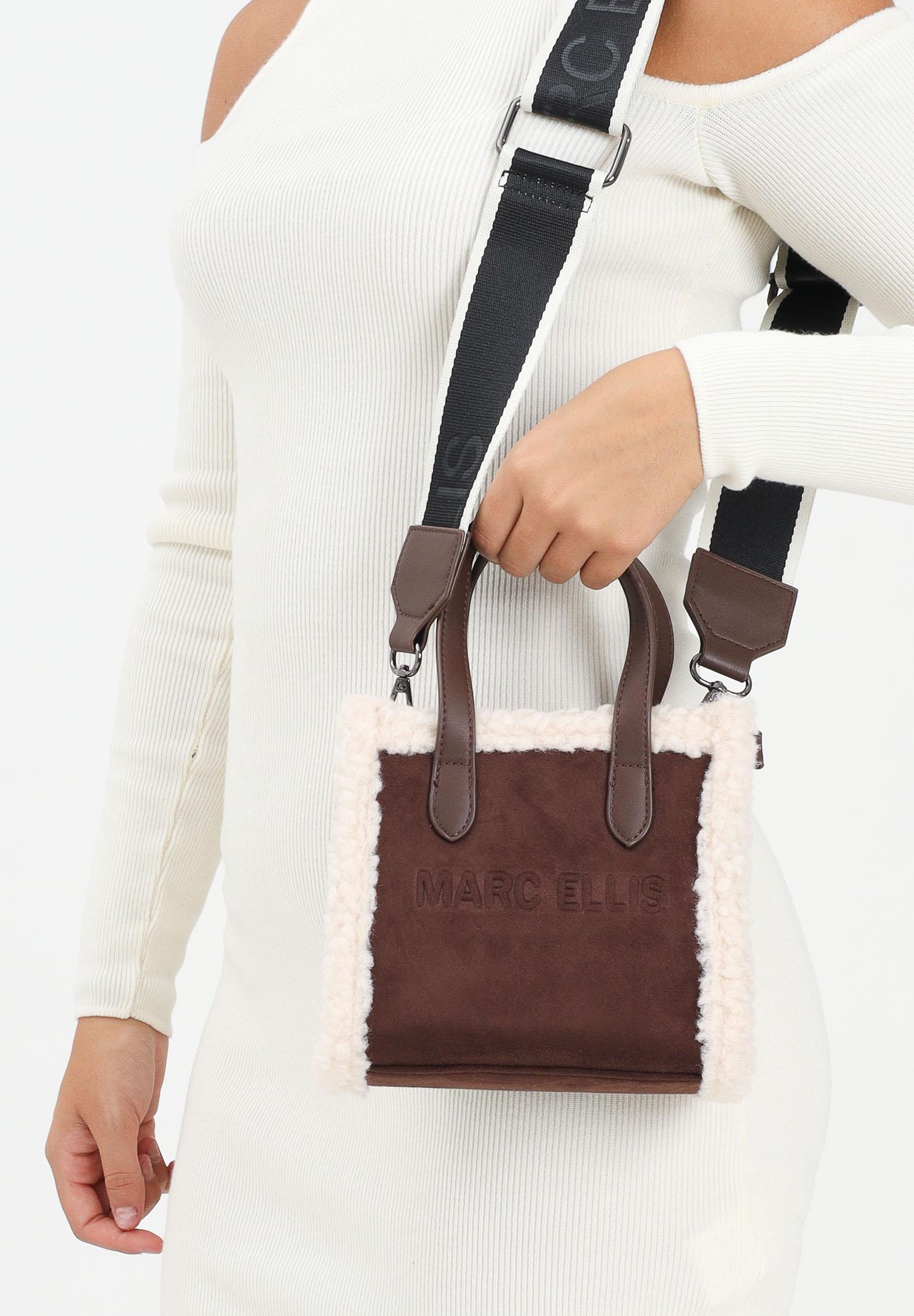 MARC ELLIS Borsa a mano Buby Suede S in morbido suede marrone da donna BUBY-SUEDE-S CO MARC ELLIS 