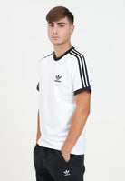 T-shirt Adicolor Classics 3-Stripes bianca da uomo IA4846 . ADIDAS ORIGINALS 