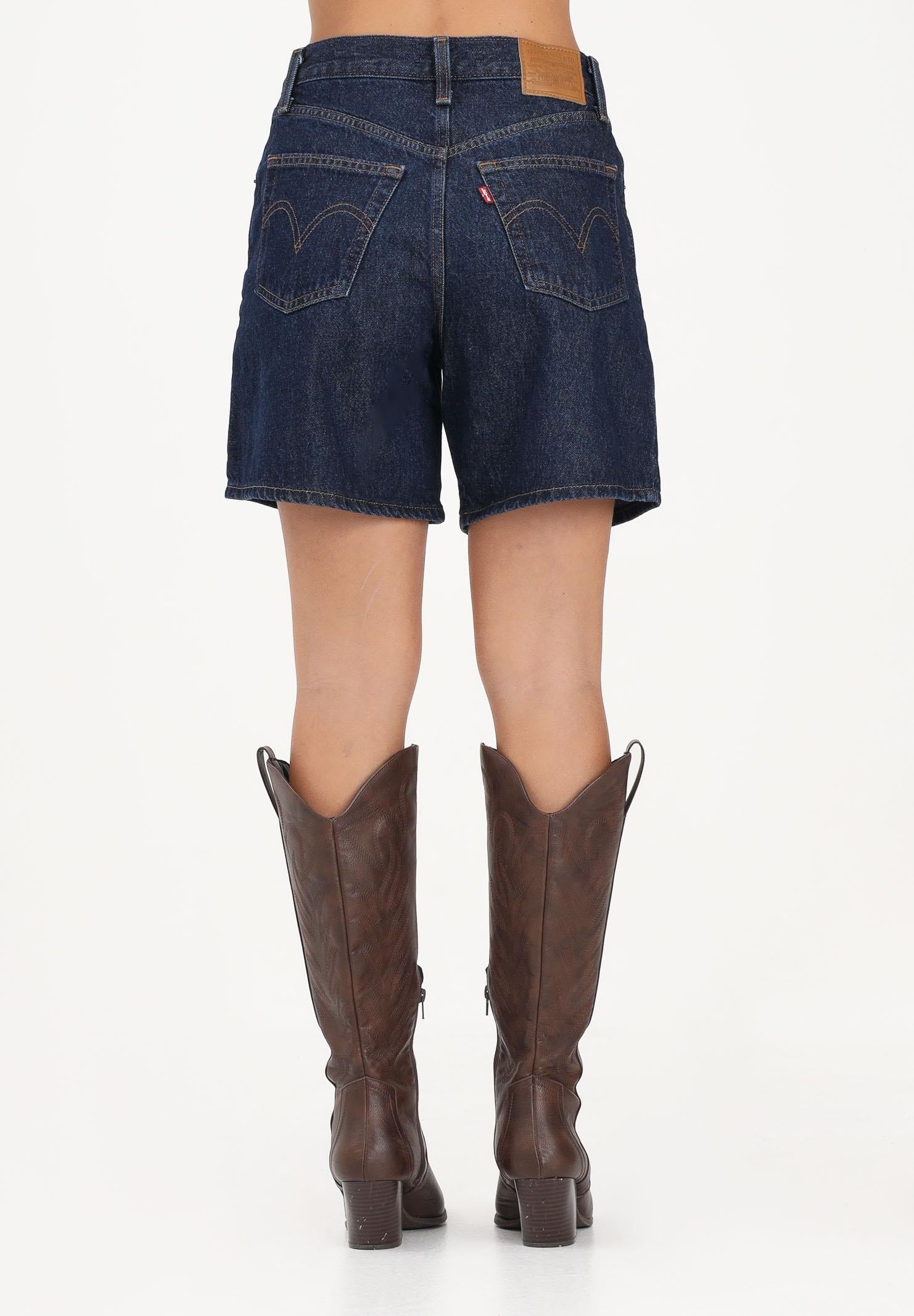 LEVI'S Shorts High Rise Baggy in denim blu da donna A9311-0006 . LEVI'S® 