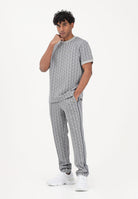 LACOSTE Pantalone sportivo grigio da uomo con monogramma Paris XH1440 41I LACOSTE 