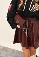 RICHMOND Borsa a tracolla bordeaux da donna con placca JR RWA25227BO WIBU RICHMOND 