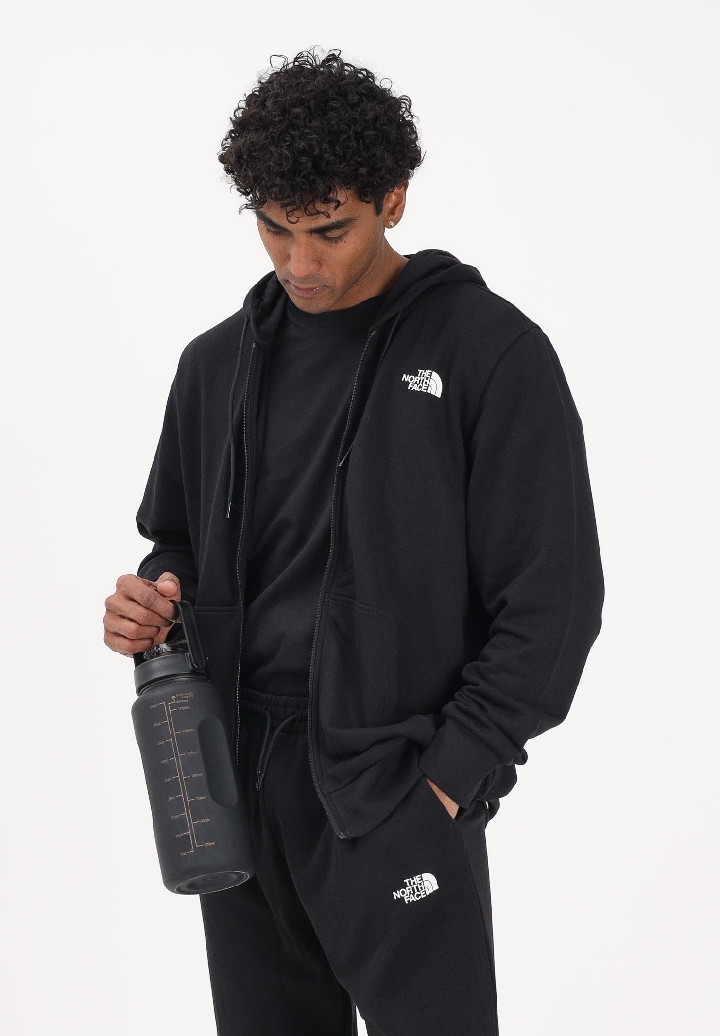 THE NORTH FACE Felpa con zip Simple Dome Light Regular nera da uomo NF0A8GQ7JK31 . THE NORTH FACE 