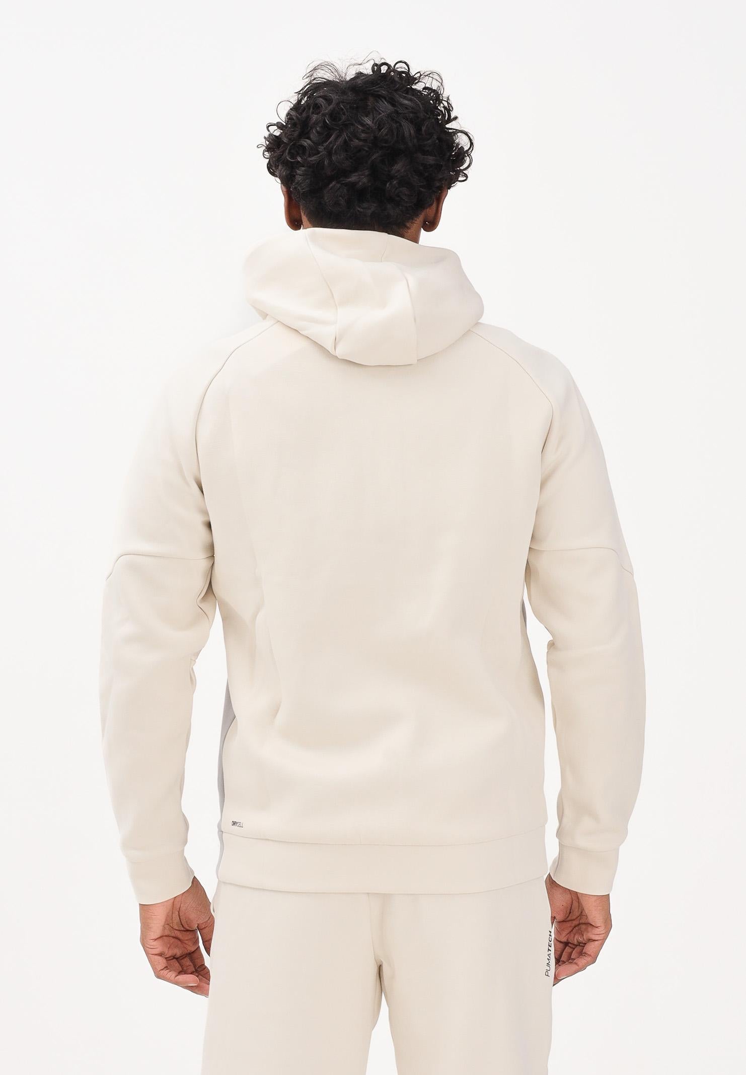PUMA Felpa con zip PUMATECH panna da uomo 629674 91 PUMA 