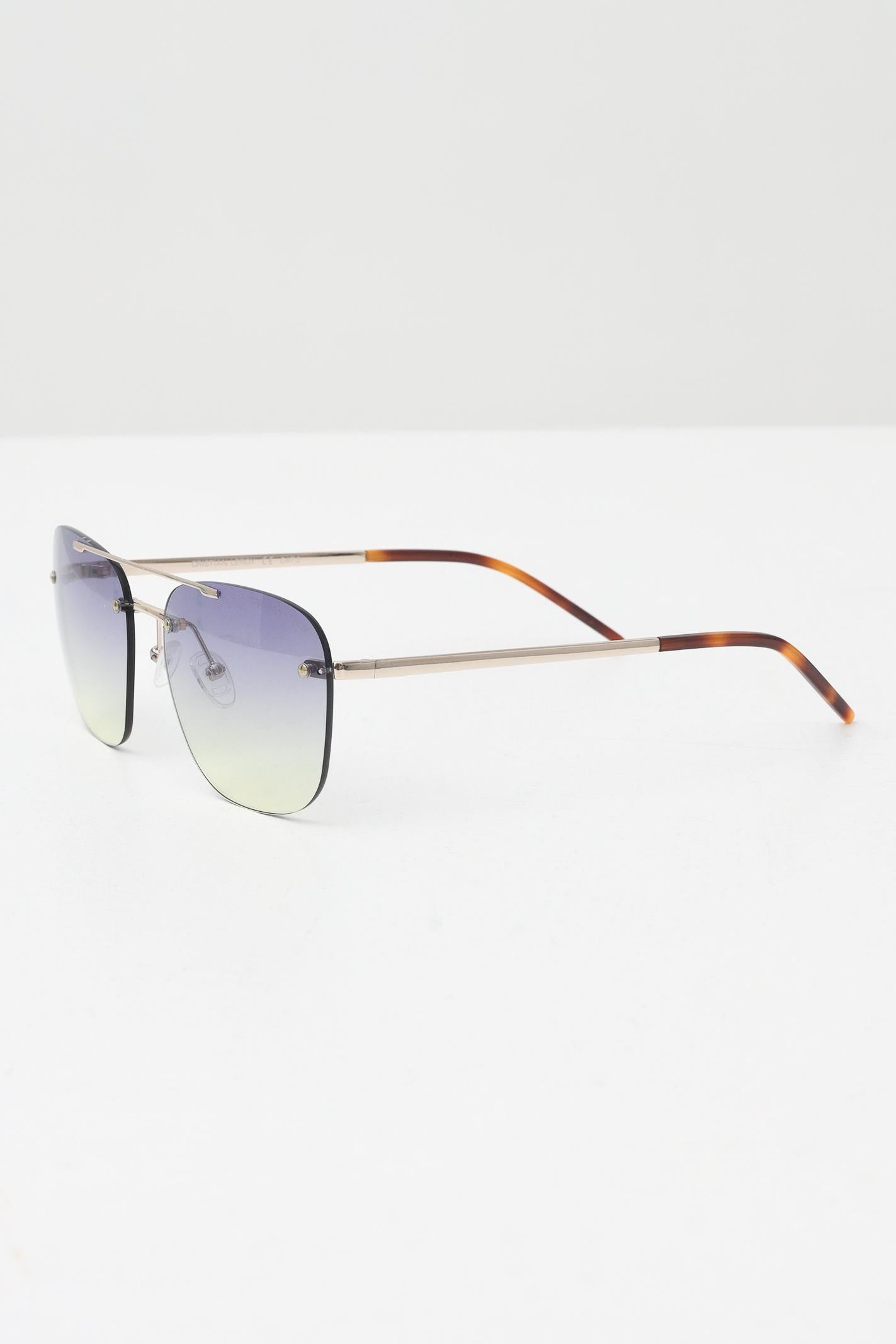 CRISTIAN LEROY Occhiali da sole con lenti sfumate lilla-verde per uomo e donna 15065 02 CRISTIAN LEROY 