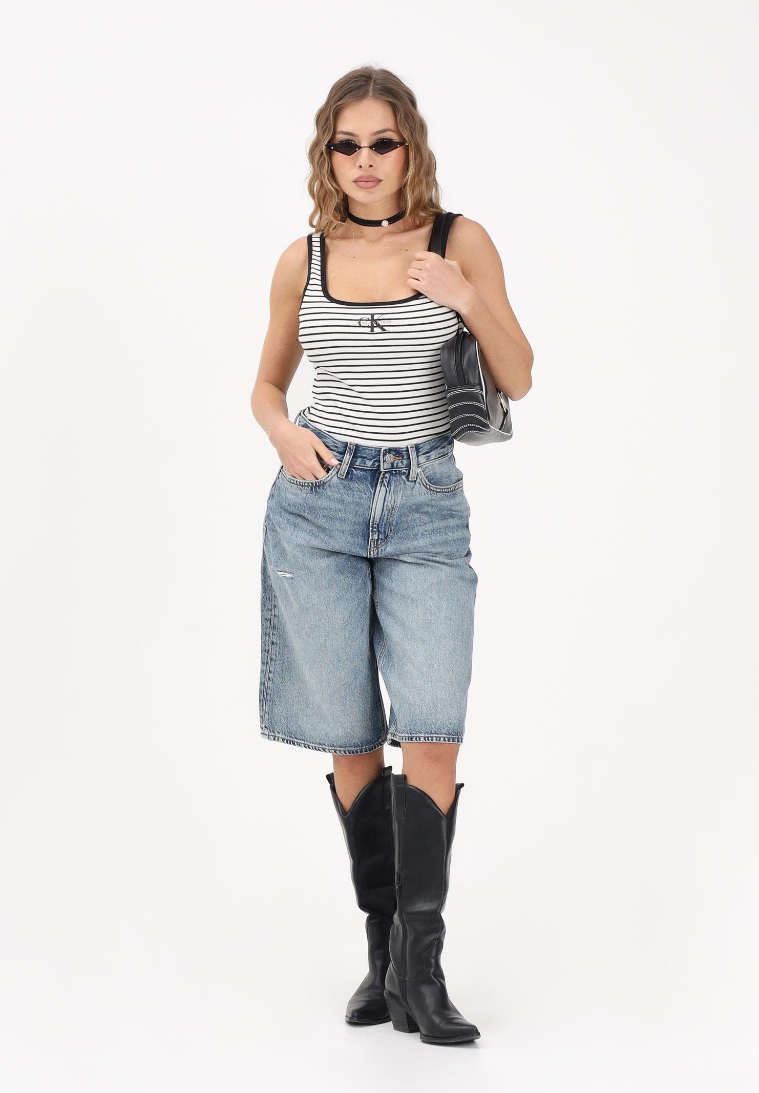 CALVIN KLEIN JEANS Bermuda in denim medio da donna LV047F771G SLN CALVIN KLEIN JEANS 