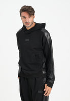 VERSACE JEANS COUTURE Felpa con cappuccio nera da uomo realizzata in doppio tessuto 79GAI311F0010 899 VERSACE JEANS COUTURE 