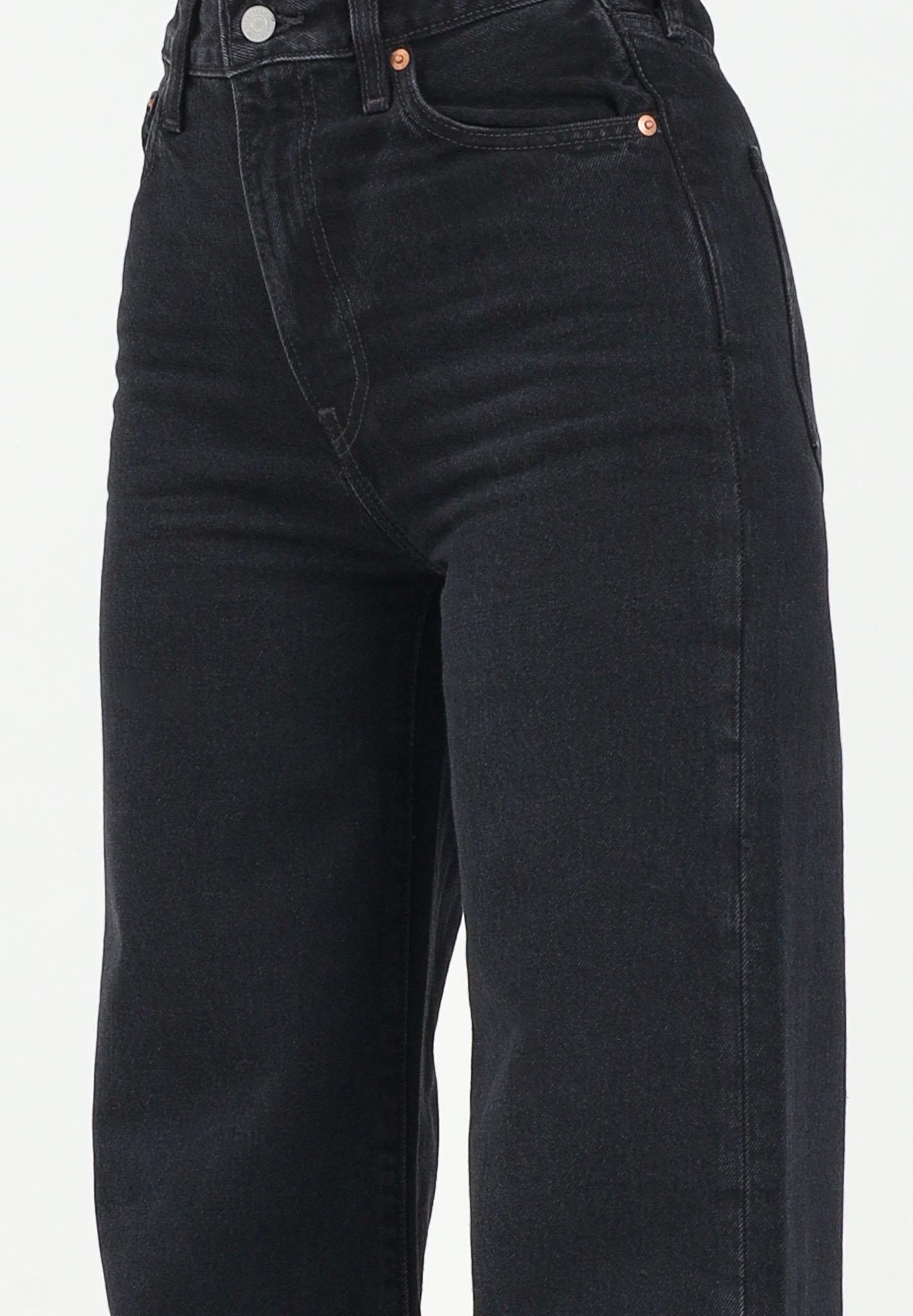 LEVI'S® Jeans Ribcage Wide Leg in denim nero da donna A6081-0001 . LEVI'S® 
