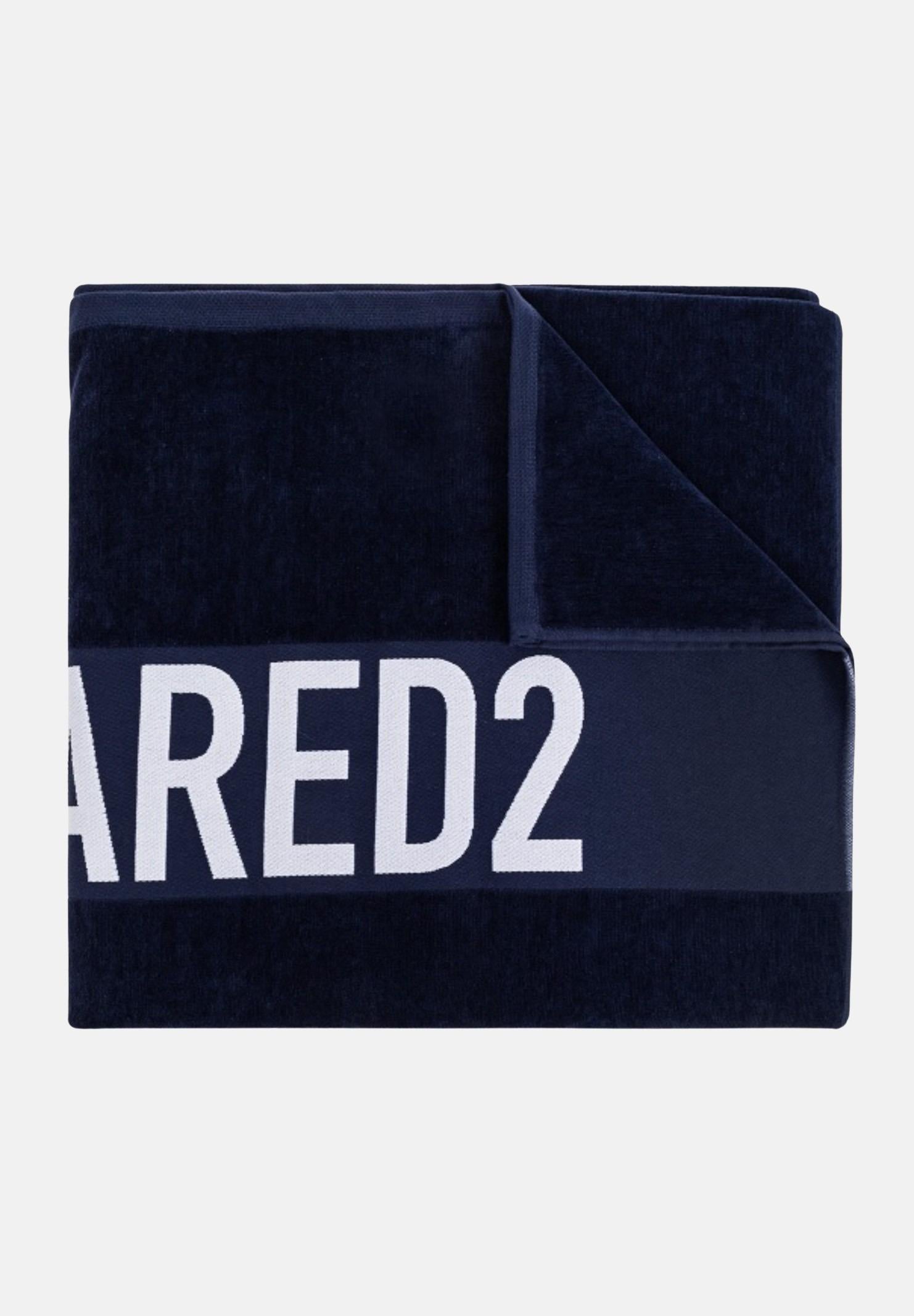 DSQUARED2 Telo mare blu per uomo e donna con logo D7P005980 417 DSQUARED2 