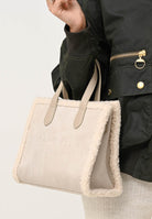 MARC ELLIS Borsa a mano Buby Suede M in morbido suede beige da donna BUBY-SUEDE-M TA MARC ELLIS 