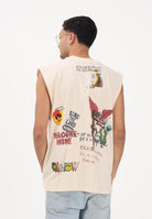 BARROW Canotta crema per uomo e donna con stampe S6BWUATH033 013 BARROW 