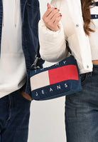 TOMMY JEANS Borsa a spalla in denim da donna AW0AW18213 1AF TOMMY JEANS 