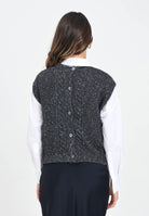 MAX MARA Gilet in maglia grossa color antracite da donna 2526356032600 005 MAX MARA 