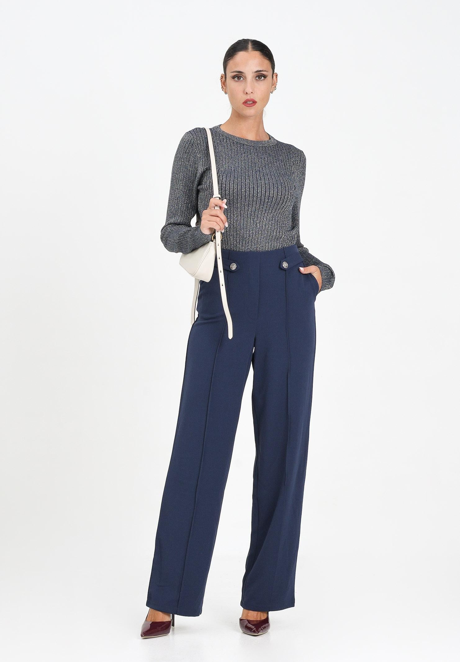 JDY Pantalone blu da donna 15354510 BlackIris JDY 