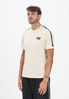 EA7 T-shirt a manica corta panna da uomo con bande logate 7M000956AF10375 M1218 EA7 