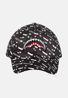 SPRAYGROUND Cappello con visiera nero per uomo e donna con stampa logata e iconico shark mouth SP15012BLK . SPRAYGROUND 