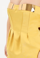 ELISABETTA FRANCHI Abito corto giallo da donna con coppe gioiello AB94962E2 EV4 ELISABETTA FRANCHI 