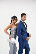 PATRIZIA PEPE Giacca smoking blu da uomo con revrs in raso 5SB661A590 CA57 PATRIZIA PEPE 