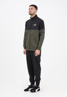 PUMA Tuta ESS COLORBLOCK verde e nera da uomo 691994 70 PUMA 