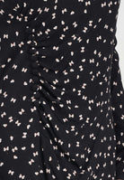 MAR DE MARGARITAS Abito corto Dora nero da donna con micro stampa papillon MMABW01270 NE103 Mar de margaritas 