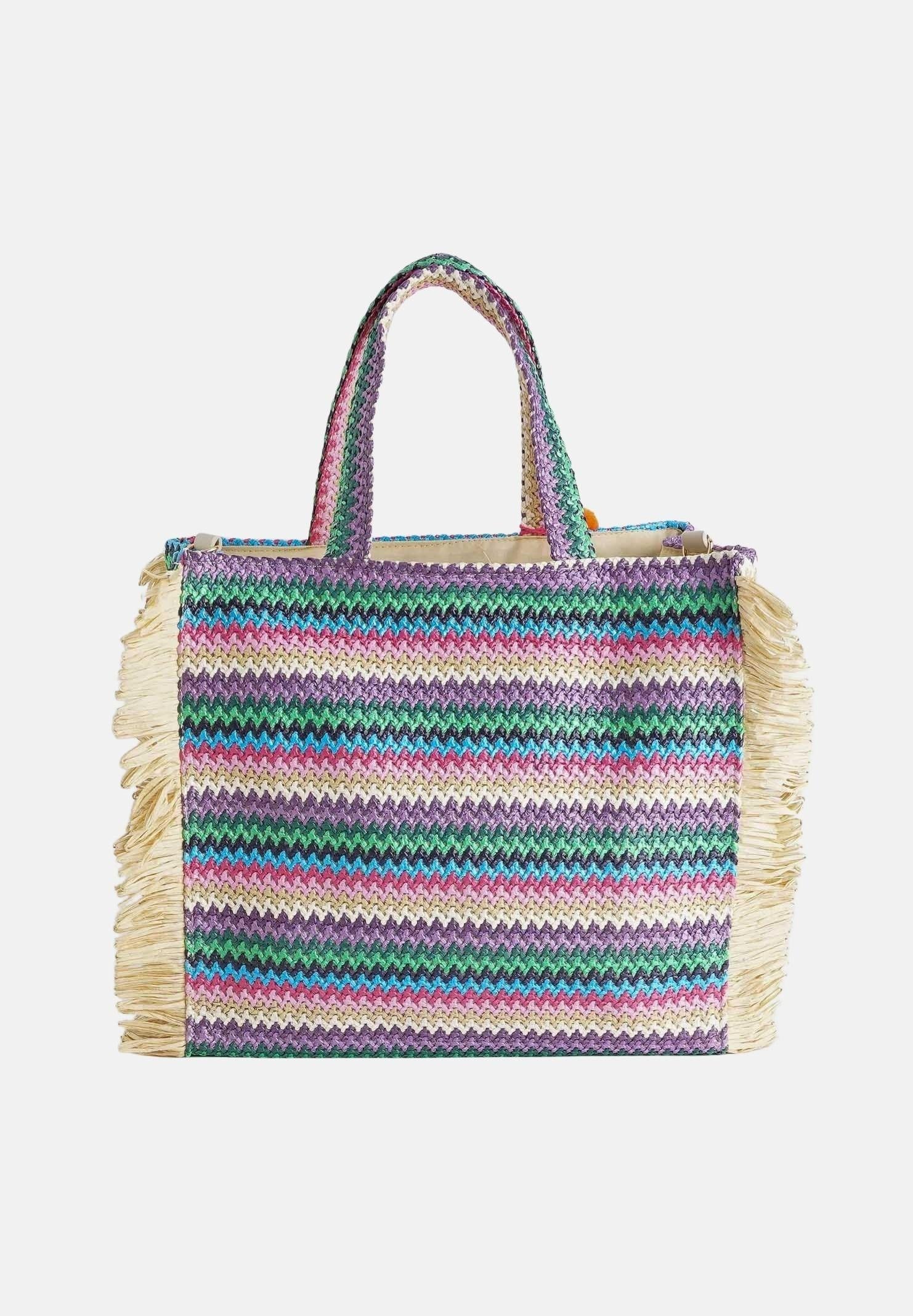 MARC ELLIS Borsa BUBY S CLAIRE L in rafia multicolore da donna BUBY-S-CLAIRE-L MUPI MARC ELLIS 