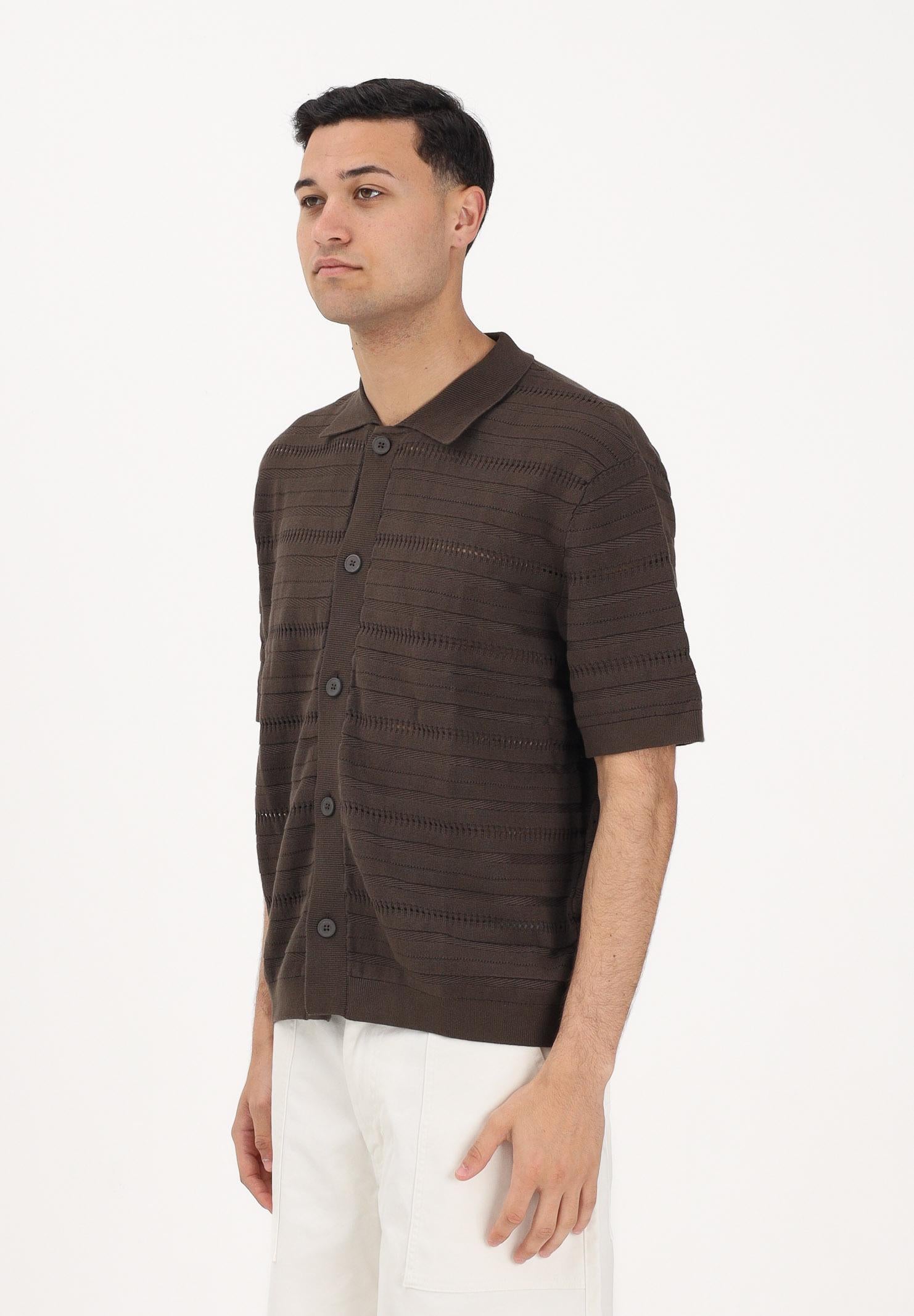 SELECTED HOMME Cardigan marrone da uomo 16100075 DE SELECTED HOMME 