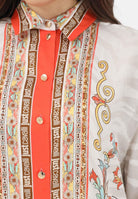 JUST CAVALLI Camicia a manica lunga avorio da donna con fantasia 80PAL2P6NS843 MC3 JUST CAVALLI 