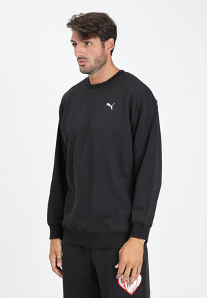 PUMA Felpa girocollo WARDROBE ESS nera da uomo 629650 01 PUMA 