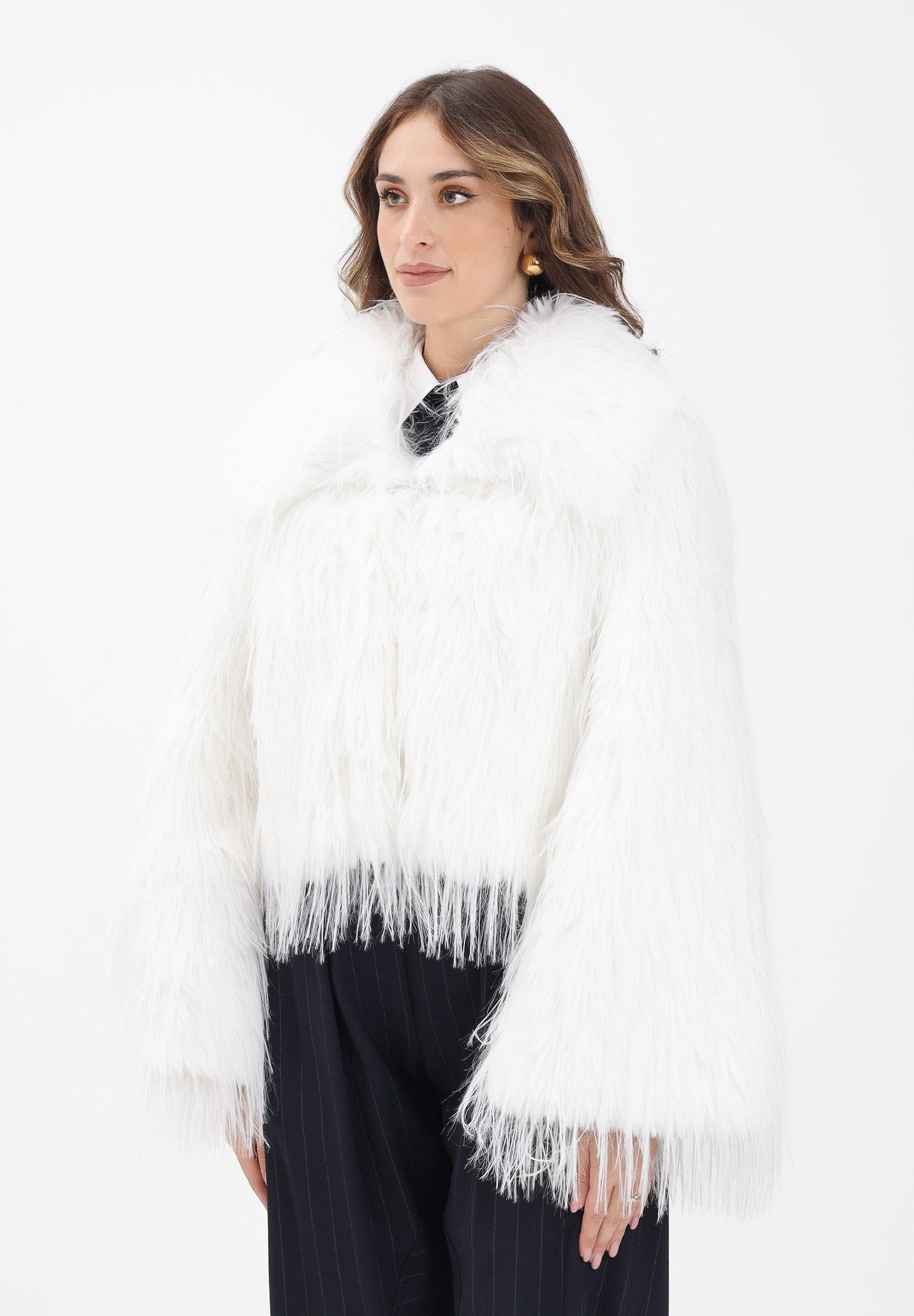 PINKO Pelliccia caban bianca da donna 106045A2ZO Z14 PINKO 