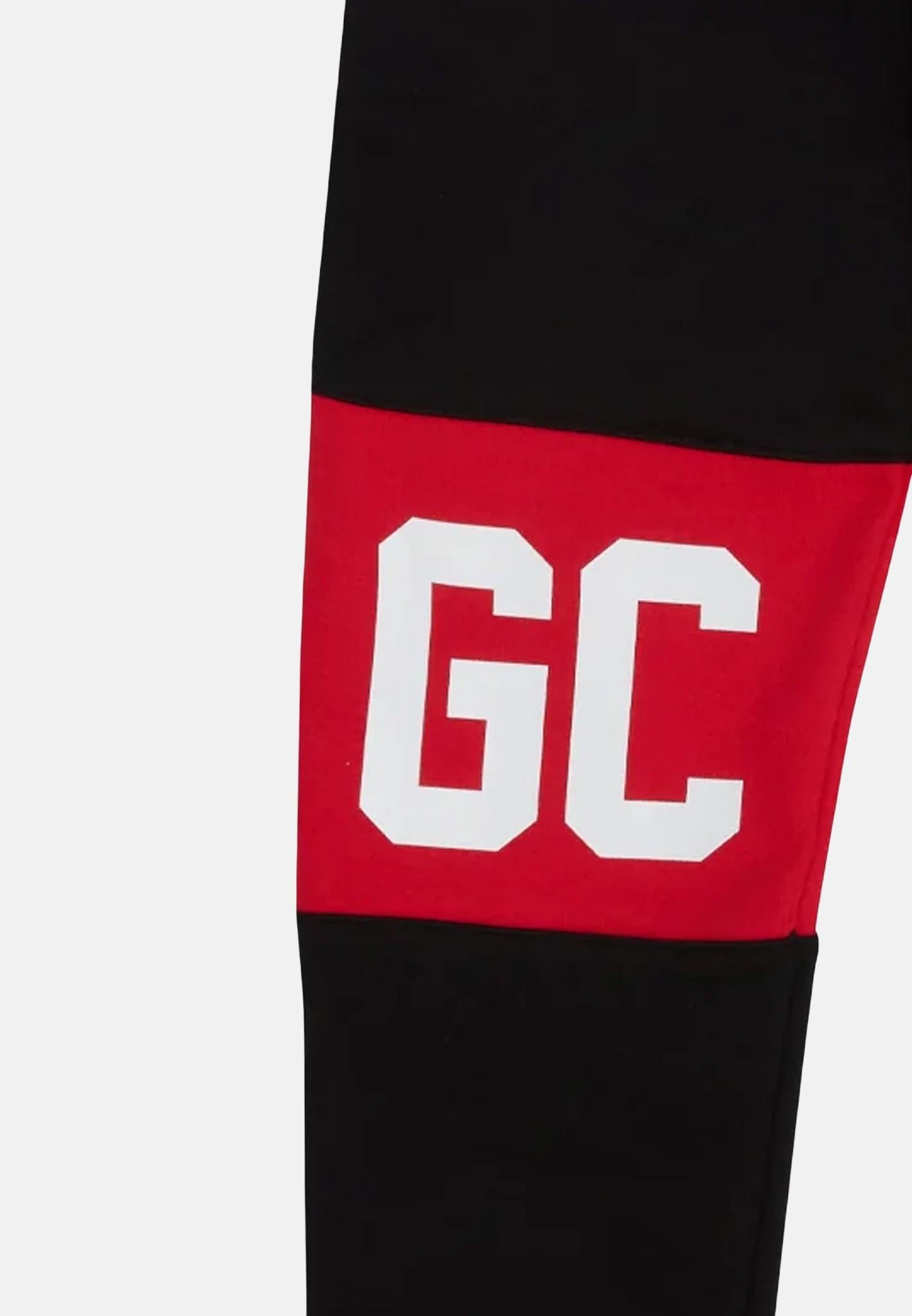 GCDS Pantalone sportivo nero per bambino e bambina con stampa logo B2KU3017BA2 99 GCDS 