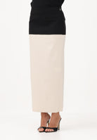 PATRIZIA PEPE Gonna midi nera e panna da donna in misto viscosa 8G0514A498 FG53 PATRIZIA PEPE 