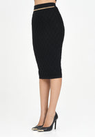 ELISABETTA FRANCHI Gonna midi in maglia nera da donna GK20B56E2 110 ELISABETTA FRANCHI 