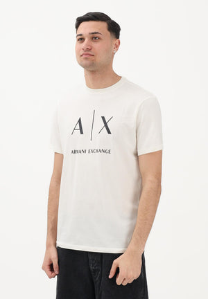 ARMANI EXCHANGE T-shirt a manica corta crema da uomo con logo XM002683AF10356 U1074 ARMANI EXCHANGE 