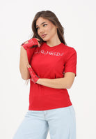 DSQUARED2 T-shirt a manica corta rossa per donna, ragazzi e bambini con logo DQ3158D0AGP DQ401 DSQUARED2 