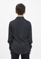I'M BRIAN Camicia a manica lunga nera da bambino con stampa geometrica CA3305J 0028 I'M BRIAN 