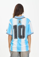 BARROW Polo a manica corta bianca e azzurra per uomo e donna dedicata a Napoli F5BWUATH077 013 BARROW 