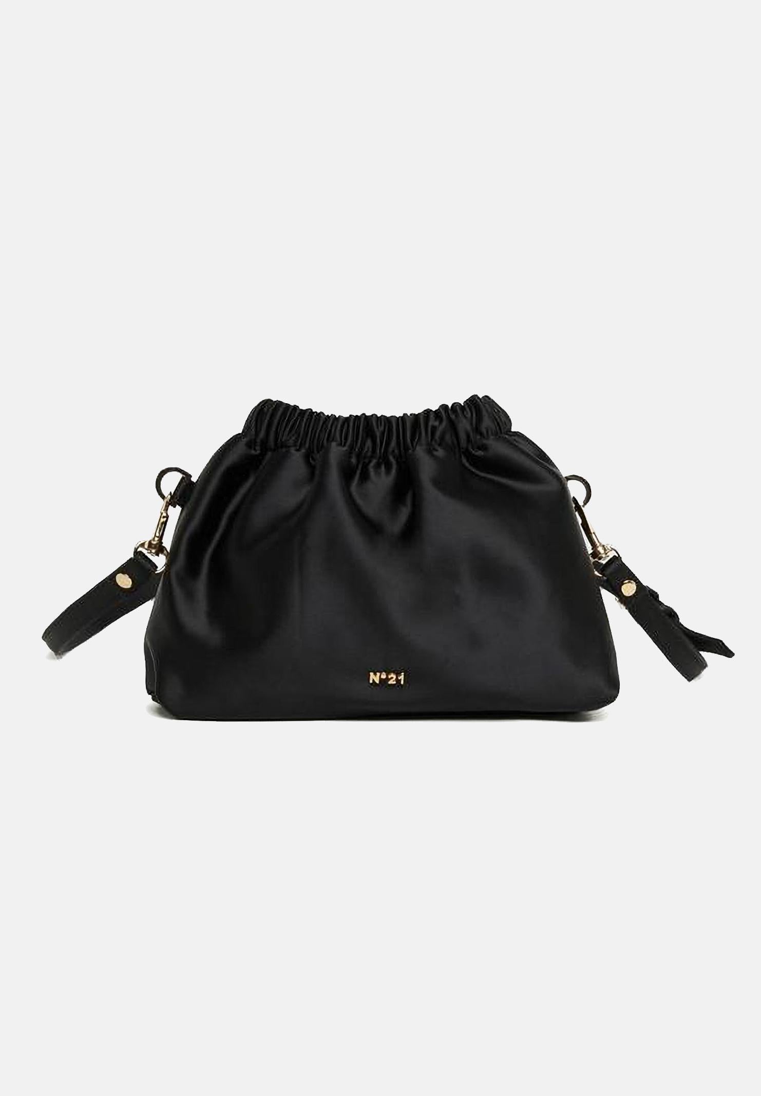 N21 Borsa a tracolla nera da donna con logo N2108YN0506 0N900 N21 