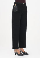 ELISABETTA FRANCHI Jeans in denim nero da donna con costruzione boyfriend PJ04D56E2 110 ELISABETTA FRANCHI 
