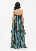 PINKO Abito lungo multicolore da donna con stampa a righe effetto pennellata 106878A3CH SD3 PINKO 