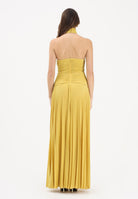 ELISABETTA FRANCHI Abito lungo giallo da donna in jersey lamé ABR1861E2 EV4 ELISABETTA FRANCHI 