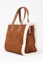 MARC ELLIS Borsa a mano Buby Suede M in morbido suede marrone da donna BUBY-SUEDE-M DACU MARC ELLIS 