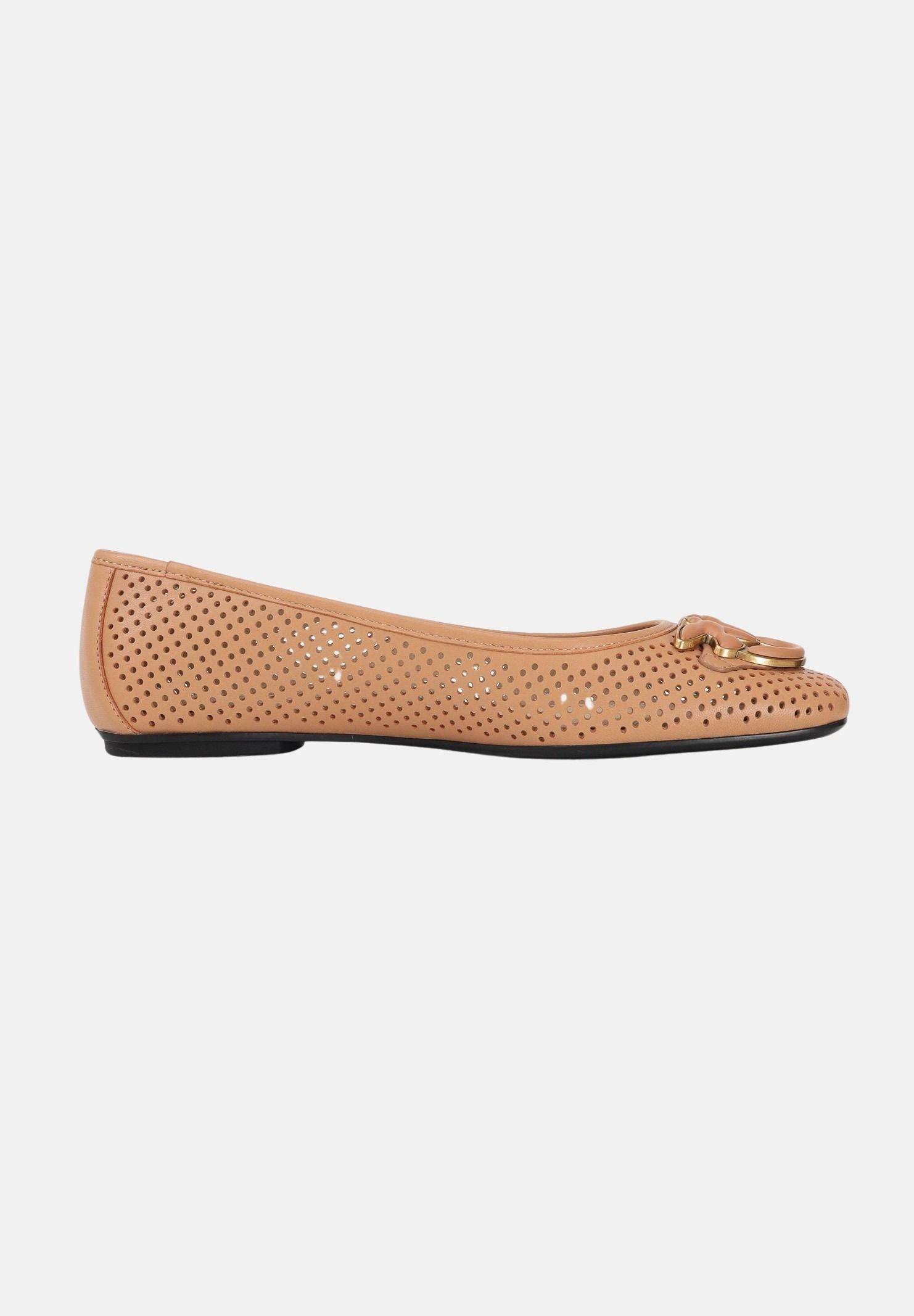 PINKO Ballerine traforate nude da donna con logo Love Birds SD0457P003Q61 Q61 PINKO 